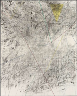 Mogamma, A Painting in Four Parts: Part 3 2012 Julie Mehretu born 1970 Purchased with funds provided by Tiqui Atencio Demirdjian and Ago Demirdjian, Andreas Kurtz and the Tate Americas Foundation 2014 http://www.tate.org.uk/art/work/T13997